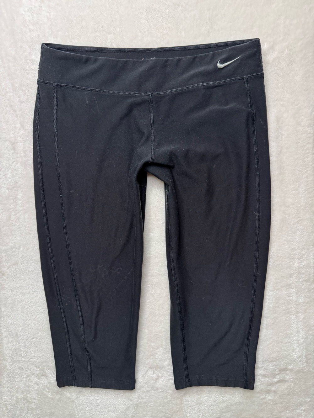 Nike Y2k 2000s Black Low Rise Capri Performance Leggings Sz Large